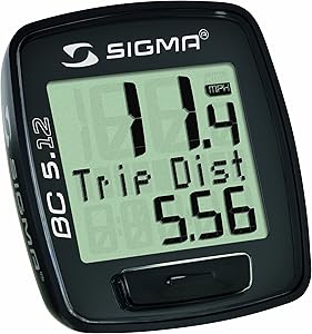 Sigma BC5.12 Wired Bicycle Computer - Speedometer