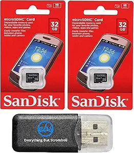 SanDisk 32G_TF MicroSD Card 2-Pack + Card Reader