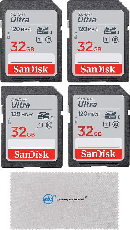 SanDisk SDSDUNC-032G-GN6IN 32GB Ultra SD Card 4-Pack