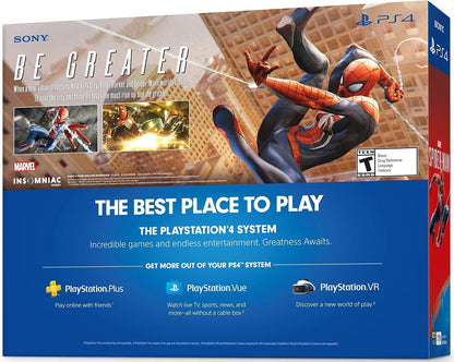 Sony Slim PS4 1TB SSD Console Spider-Man Bundle (Renewed)