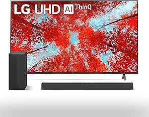 LG UQ9000 50-Inch 4K Smart TV Soundbar Bundle