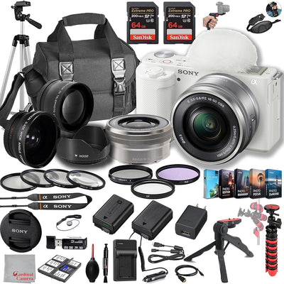 Sony ZV-E10 Mirrorless Camera 16-50mm Lens Deluxe Bundle
