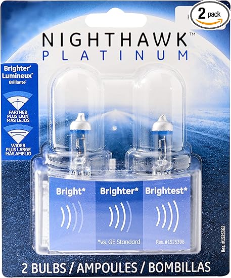 GE 90588 Nighthawk Platinum Halogen Headlight Bulbs