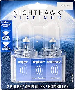 GE 90588 Nighthawk Platinum Halogen Headlight Bulbs - 2 Pack