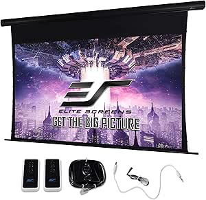 Elite Screens STT92UHD5-E12 Starling Tab-Tension 2 CineGrey 5D Projector Screen
