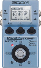 Zoom MS-70CDR MultiStomp Chorus Delay Reverb Pedal Bundle