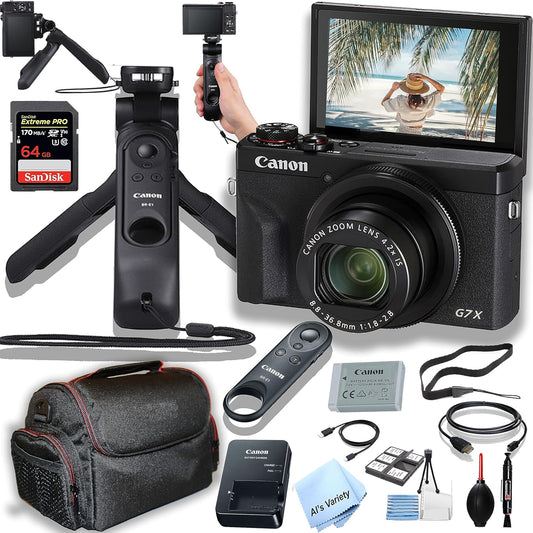 Canon PowerShot G7X Mark III Vlogging Bundle (Renewed)