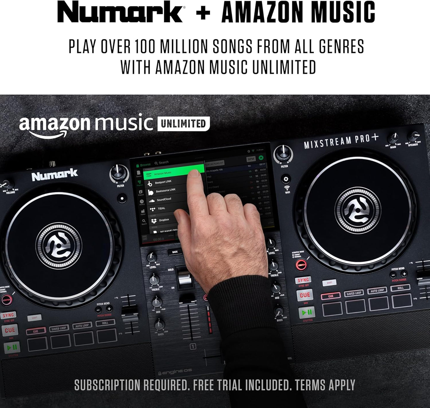 Numark MIXSTREAMPRO+ Standalone DJ Controller with Speakers and Wi-Fi