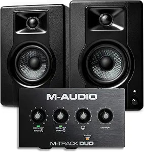 M-Audio M-Track Duo Recording Bundle with BX3 Speakers