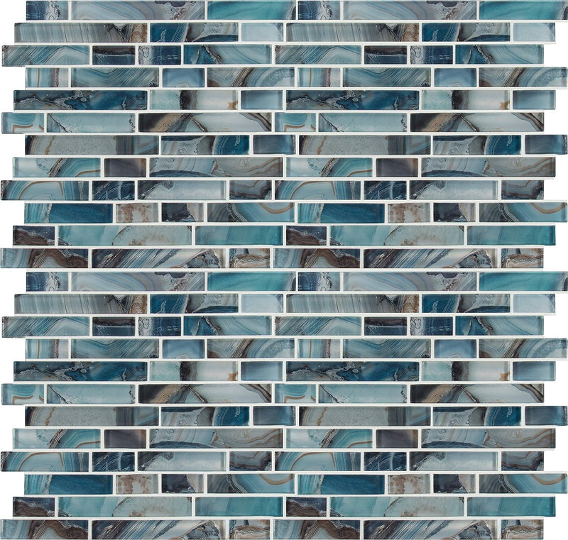 MSI Night Sky Interlocking Glass Tile Sample — main product image