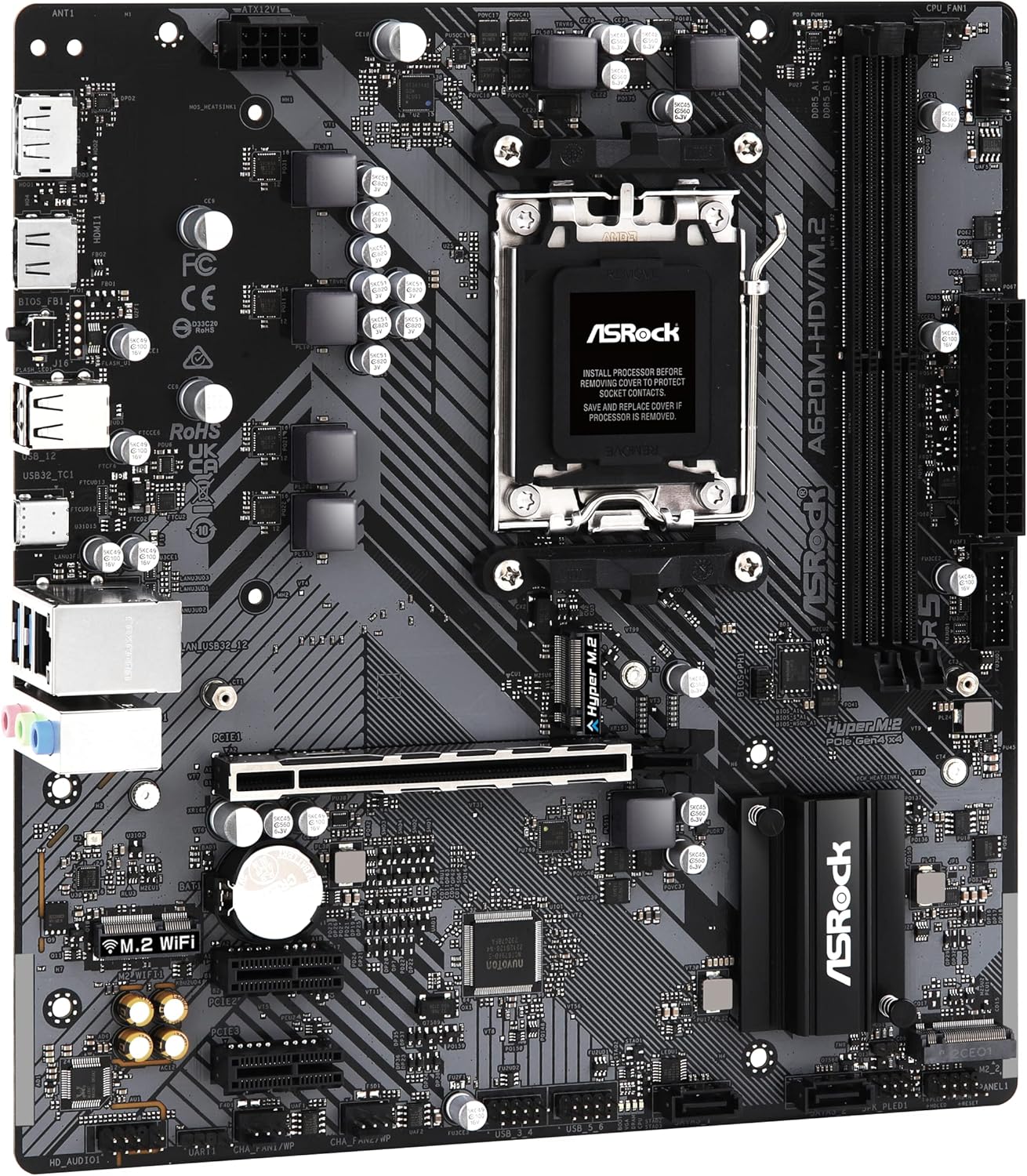 ASRock A620M-HDV/M.2 AM5 Ryzen 7000 Motherboard