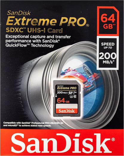 SanDisk 64G_SD_Extreme_Pro_X5_R6BLK Extreme Pro 64GB SD Card 5-Pack