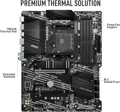 MSI B550-A PRO Gaming Motherboard AM4 PCIe 4.0 Renewed