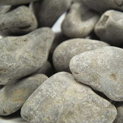 MSI AMZ-LSC-0016 Polished Gray Decorative Pebbles - 40 lb Bag