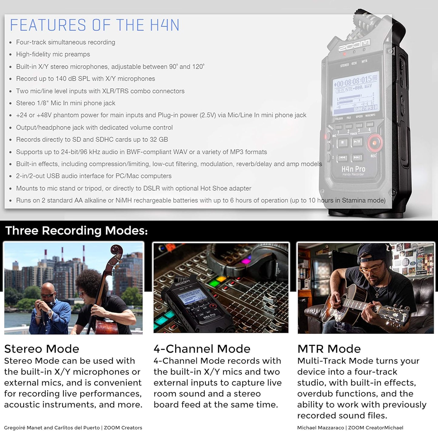 Zoom ZH4n Pro Portable Recorder Kit with Accessories