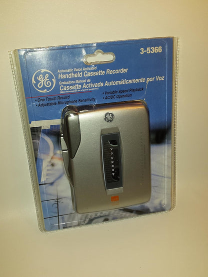 GE 3-5366 Handheld Mini Cassette Voice Recorder
