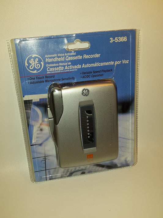GE 3-5366 Handheld Mini Cassette Voice Recorder