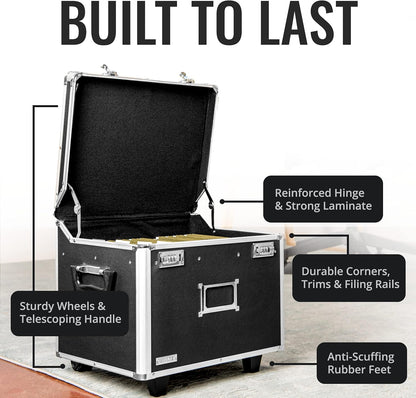 Vaultz VZ01270 Portable File Storage Box with Handle