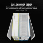 Corsair CC-9011266-WW 2500X mATX Dual Chamber PC Case - White