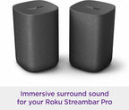 Roku Streambar Pro Surround Sound Set (Renewed)