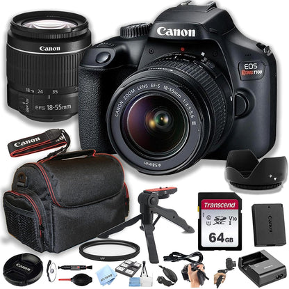 Canon EOS Rebel T100 DSLR Camera Bundle + Accessories - Renewed