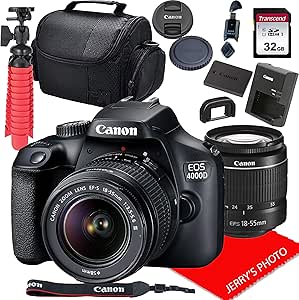 Canon EOS 4000D DSLR Camera with 18-55mm Lens (Renewed)