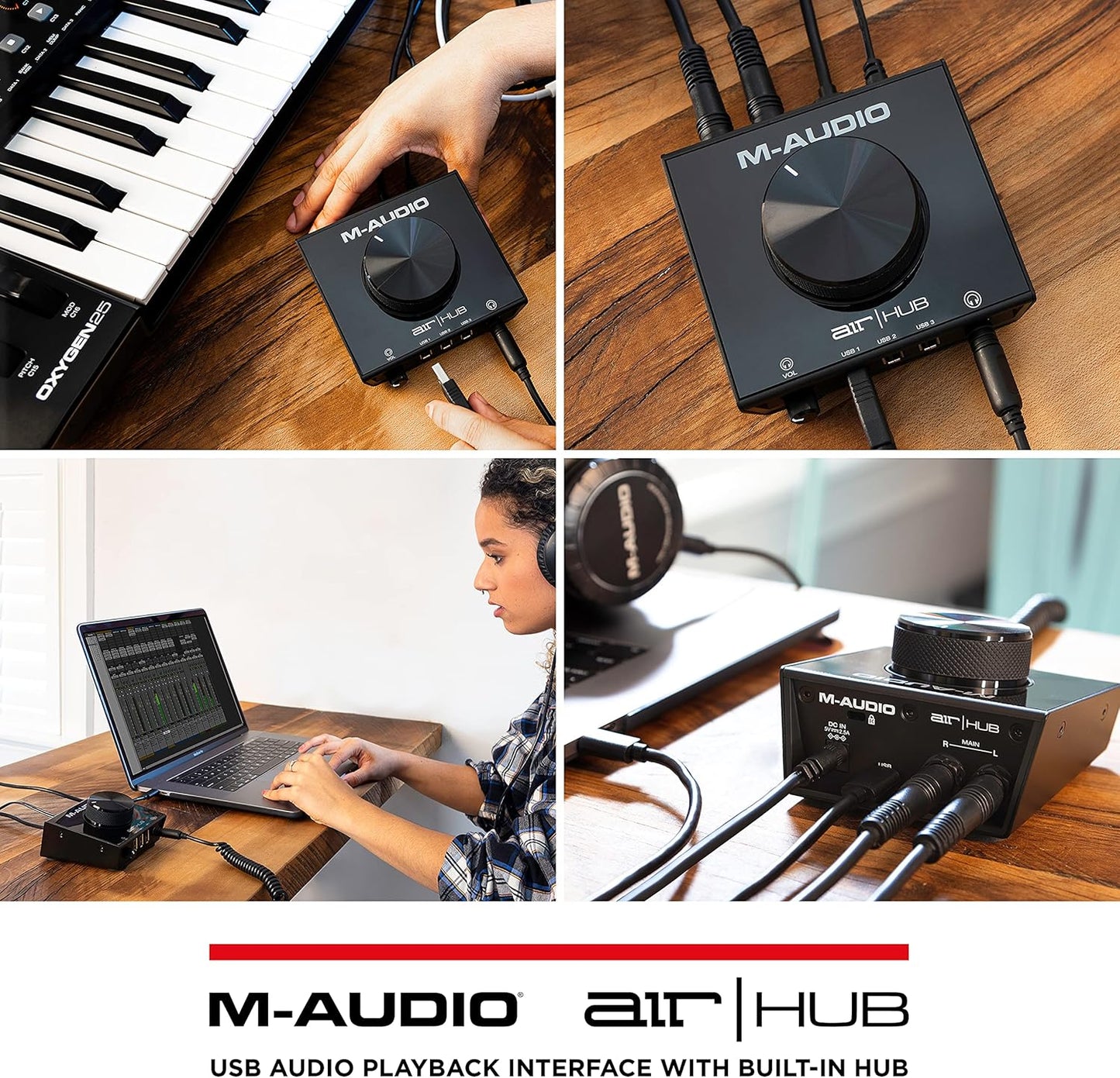 M-Audio AIR Hub USB Audio Interface with 3-Port Hub & Software