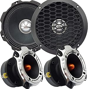 Gravity Warzone Series 6.5" Car Mid-Range Speakers Tweeters