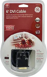 GE 87600 6-Feet DVI Cable Black HDTV — main product image