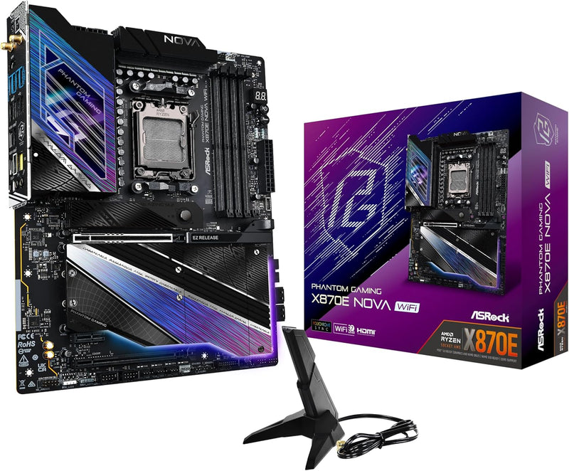 ASRock X870E NOVA WIFI AM5 Ryzen ATX Motherboard — main product image