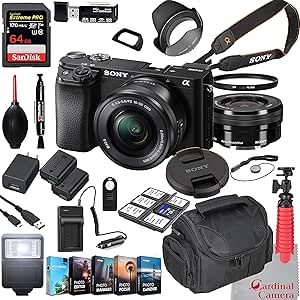 Sony ILCE6000L/B Alpha a6100 Mirrorless Camera Bundle — main product image