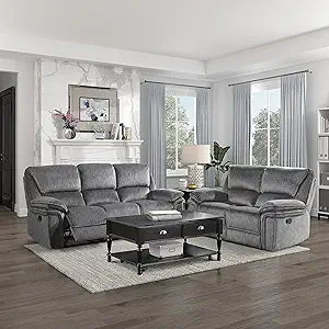 Lexicon Braddock Gray 2-Piece Reclining Living Room Set