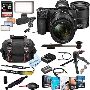 Nikon Z7II Mirrorless Camera 24-70mm Lens Video Bundle Renewed