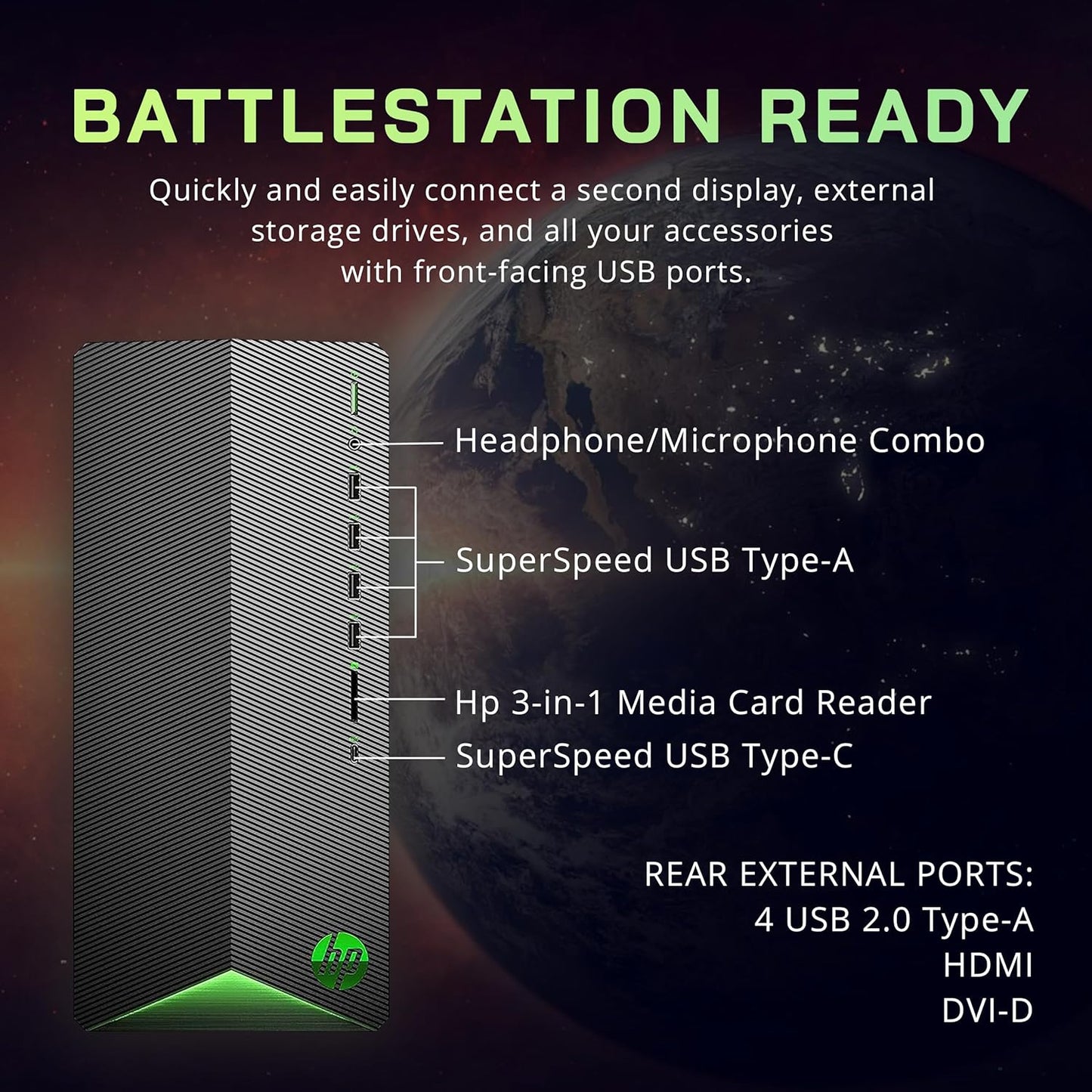 HP Pavilion Gaming Desktop RTX 3060, 32GB RAM