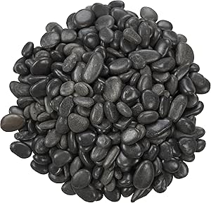 MSI AMZ-LSC-0009P Black Polished Pebbles - 40 lb Bag