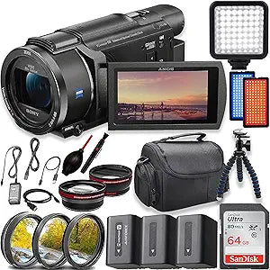 Sony FDR-AX53 4K Handycam Camcorder with Accessories