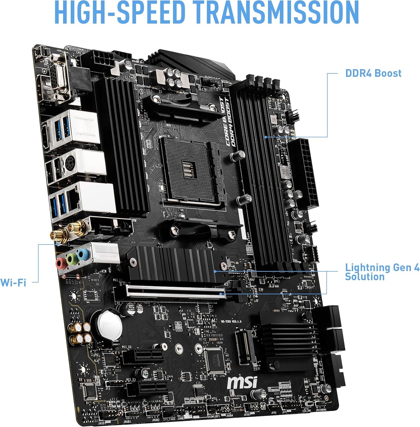 MSI B550M PRO-VDH WIFI AMD Ryzen Micro-ATX Motherboard