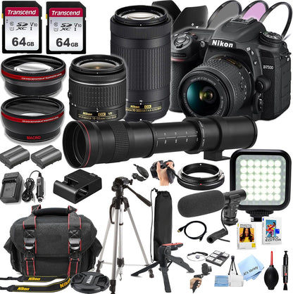 Nikon D7500 DSLR Lens Bundle (Renewed)