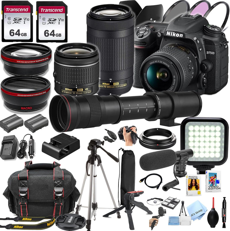 Nikon D7500 DSLR Lens Bundle (Renewed) — main product image