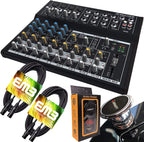 Mackie MIX12FX+XLR(2)+M 12-Channel Mixer Bundle