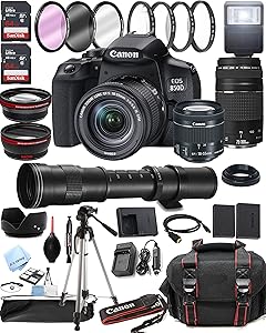Canon EOS 850D Rebel T8i DSLR Camera Bundle with Lenses