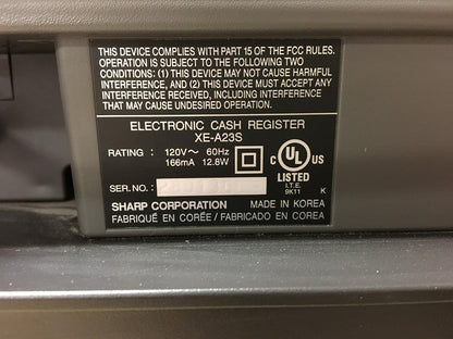 Sharp XE-A23S Electronic Cash Register
