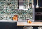 MSI AMZ-MD-00331-SAM Night Sky Glass Interlocking Subway Tile Sample