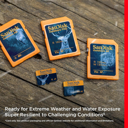 SanDisk SDSQUNR-032G Outdoors 32GB microSD Card 2-Pack for Trail Cams