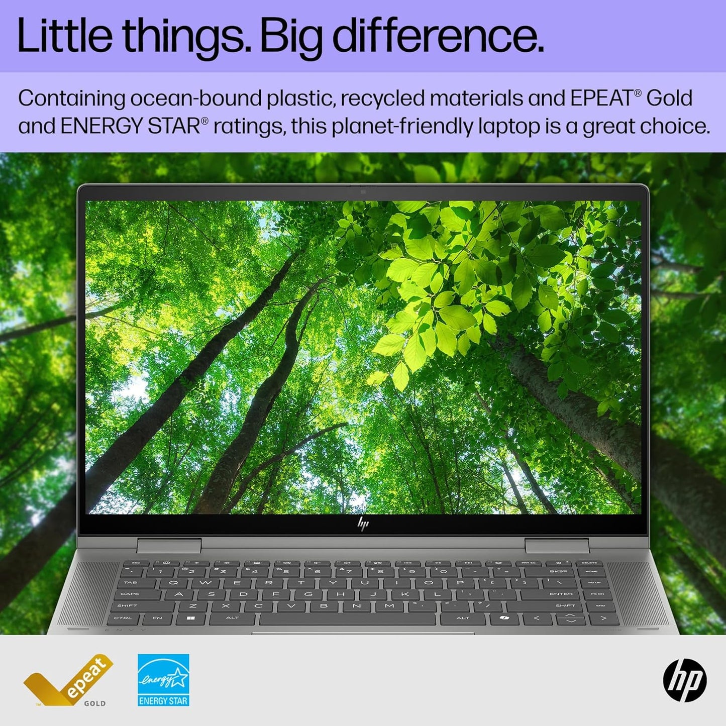 HP 9R1M5UA#ABA Envy x360 15" FHD Touch Laptop, Intel Ultra 5