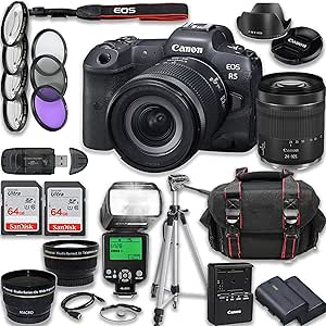 Canon EOS R5 Full Frame Mirrorless Camera RF 24-105mm Lens Kit
