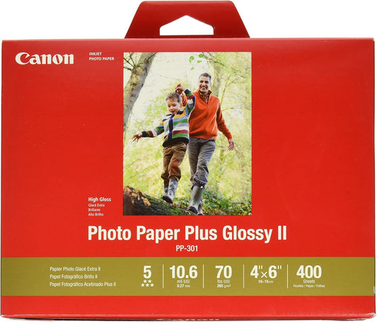 Canon 1432C007 Photo Paper Plus Glossy II 4x6 400 Sheets