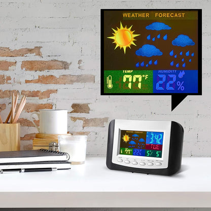 RCA Weather Station Alarm Clock with Color Display