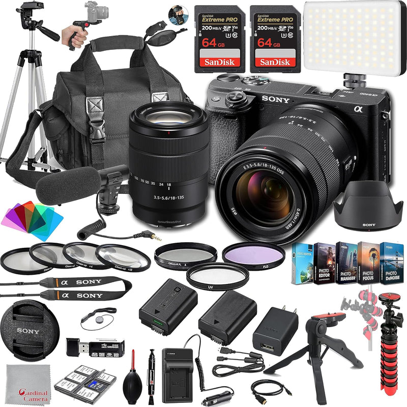Sony a6400 Mirrorless Camera 18-135mm Lens Deluxe Bundle — main product image