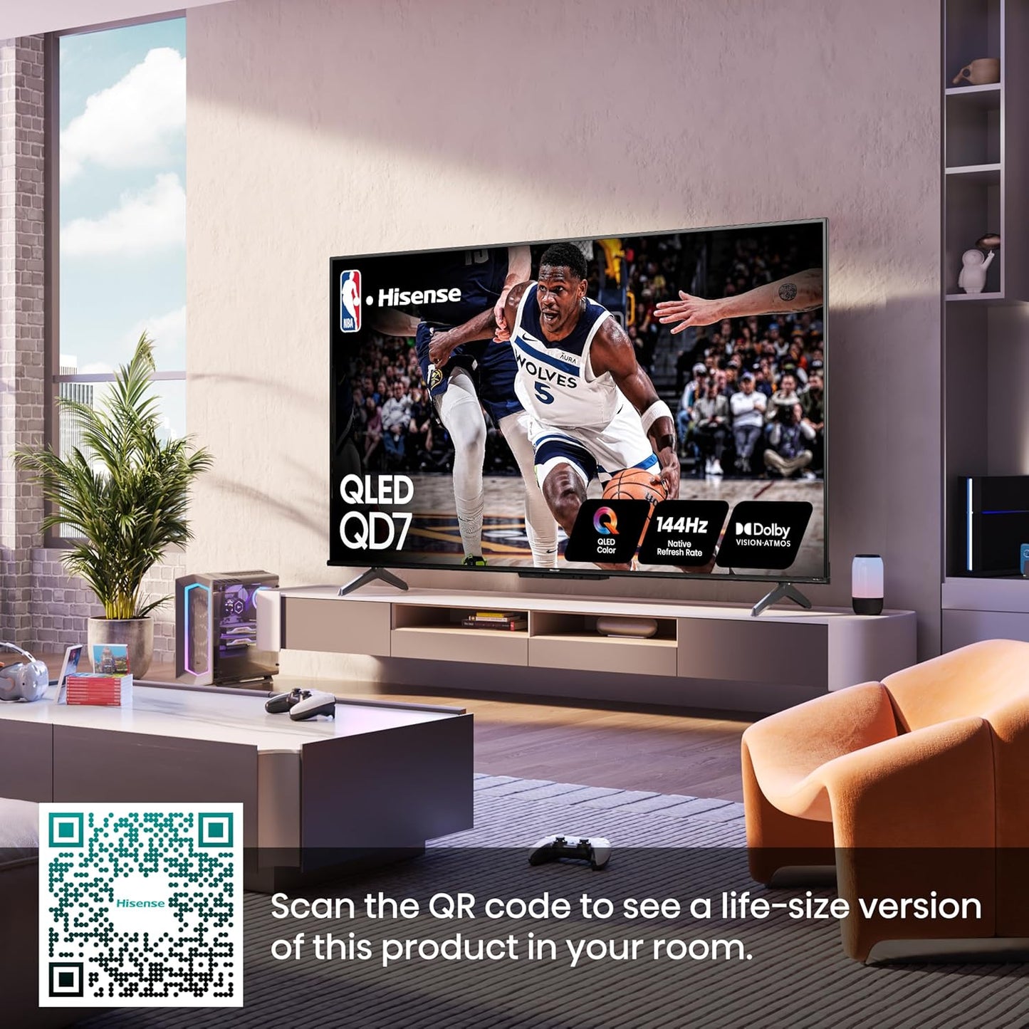 Hisense 65QD7N 65-Inch QLED 4K Google Smart TV